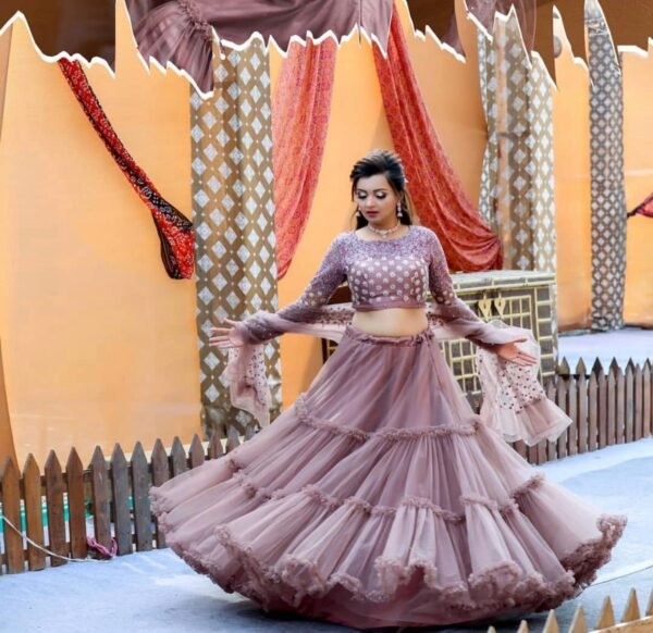 peach colour lehenga