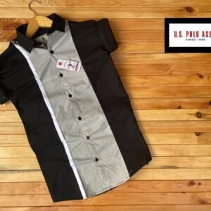 Designer dark color block shirt