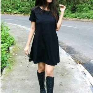 Alisha Partywear casual black Dresses