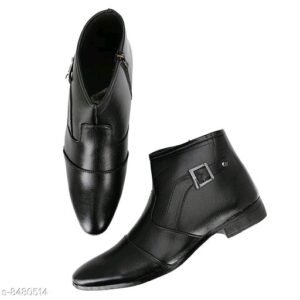 Men's black ankle boot shoes