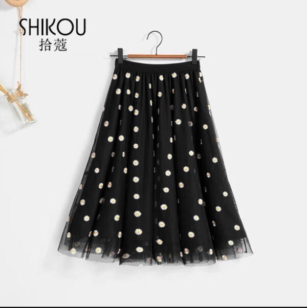 net knee length skirt for girls