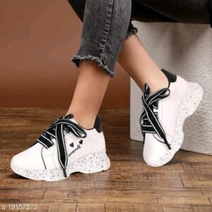 Women's white casual shoes