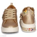 Fashionable Women Golden Shoes