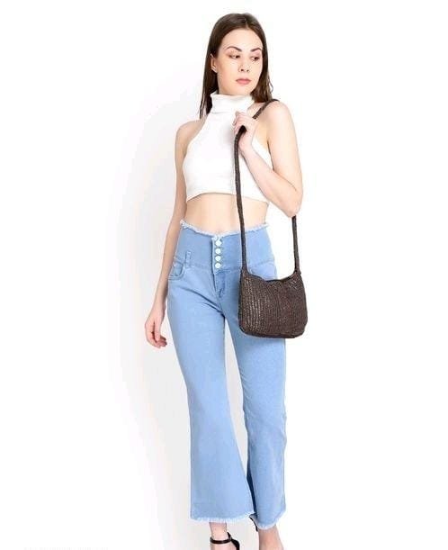 Cargo High Waist jeans for Women - Evilato