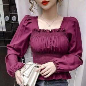 Designer Party Wear Puff Sleeve top