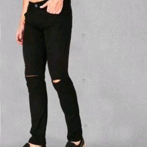 Rugged Black Denim Jeans