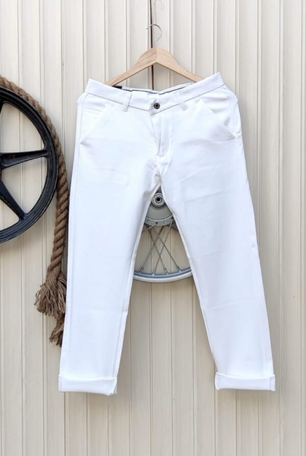 Lycra White Trouser