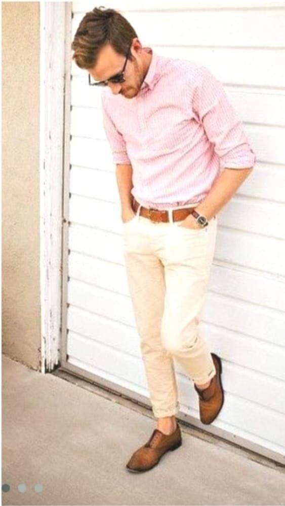 White Pants with Pink Shirt Casual Outfits For Men (20 ideas & outfits) |  Lookastic