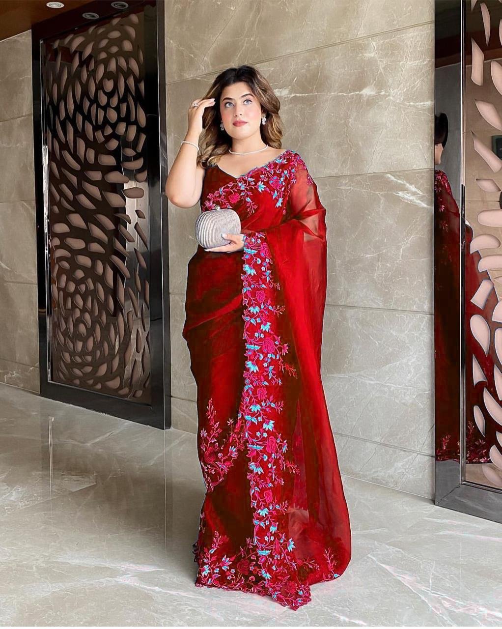 Party Wear silk saree - Evilato best fashion Online shopping