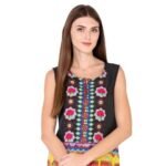 Printed sleeveless top for women's