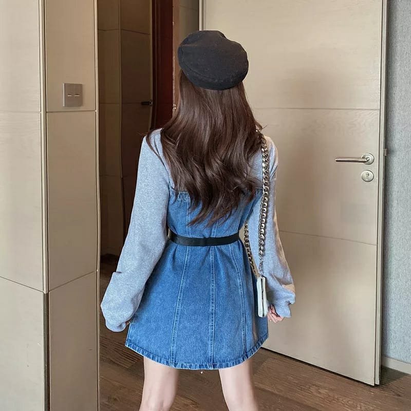 2018 Summer Korean Dress Denim | Jeans Dress Woman Korean Style - 2023  Summer New - Aliexpress