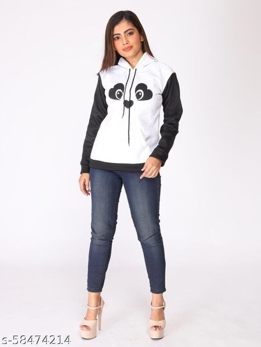 Classic Fleece Printed Hoodie Sweatshirts for Women Size: S M Within 6-8  business days However, to