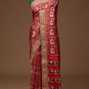 Digital printed silk saree for wedding