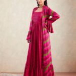 Designer Anarkali Gown With Cotty