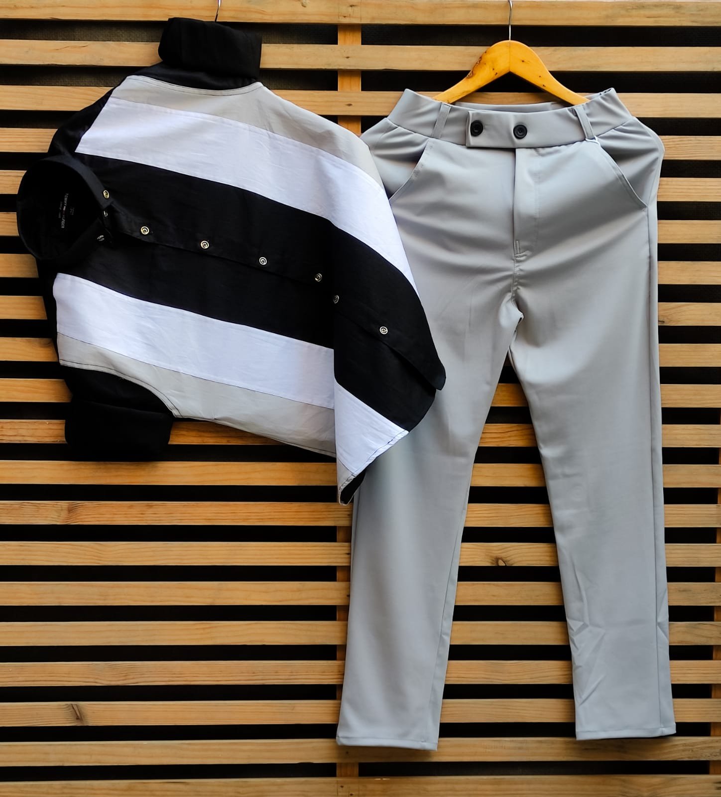 Men's Stylish Double Pocket Lycra Pant - Evilato