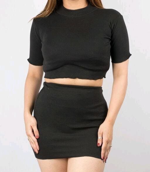 Crop top and short skirt party wear ...