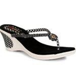 Fancy Black Low Heel Sandels For Women