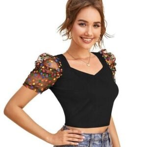 Puffed Sleeve Top For Women
