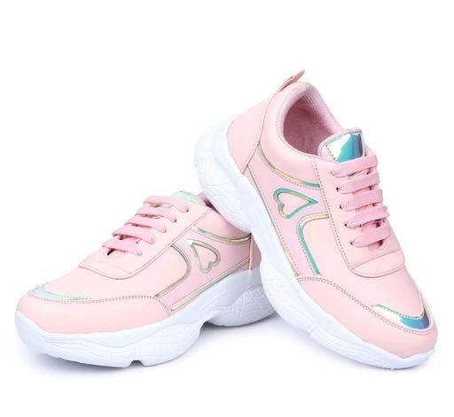 Girl's/Women's Stylish Pink Casual Shoes - Evilato