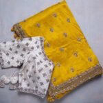 Party Wear Yellow Saree For Women