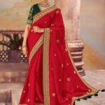 Beautiful Red Traditional Saree