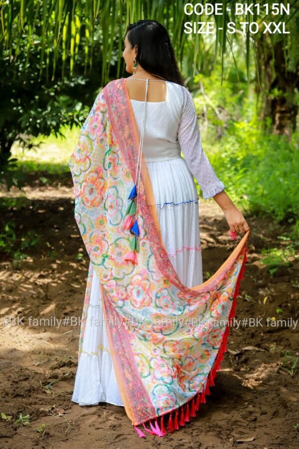 Beautiful White Traditional Indian Outfit For Function