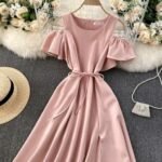 Latest One Piece Simple Women Dress