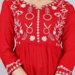 Traditional embroidery party wear short Dress