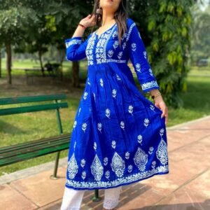 Traditional Thread Work Kurti Palazzo Set