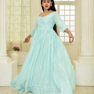 Beuatiful SkyBlue Traditional Gown