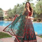 Beautiful latest design lehenga set for wedding