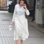 Simple White kurti with pant set