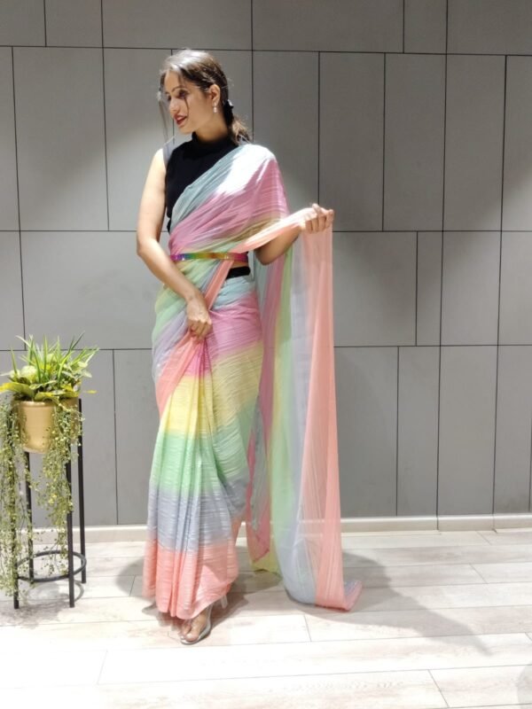 Colorful Fancy Party Wear Saree