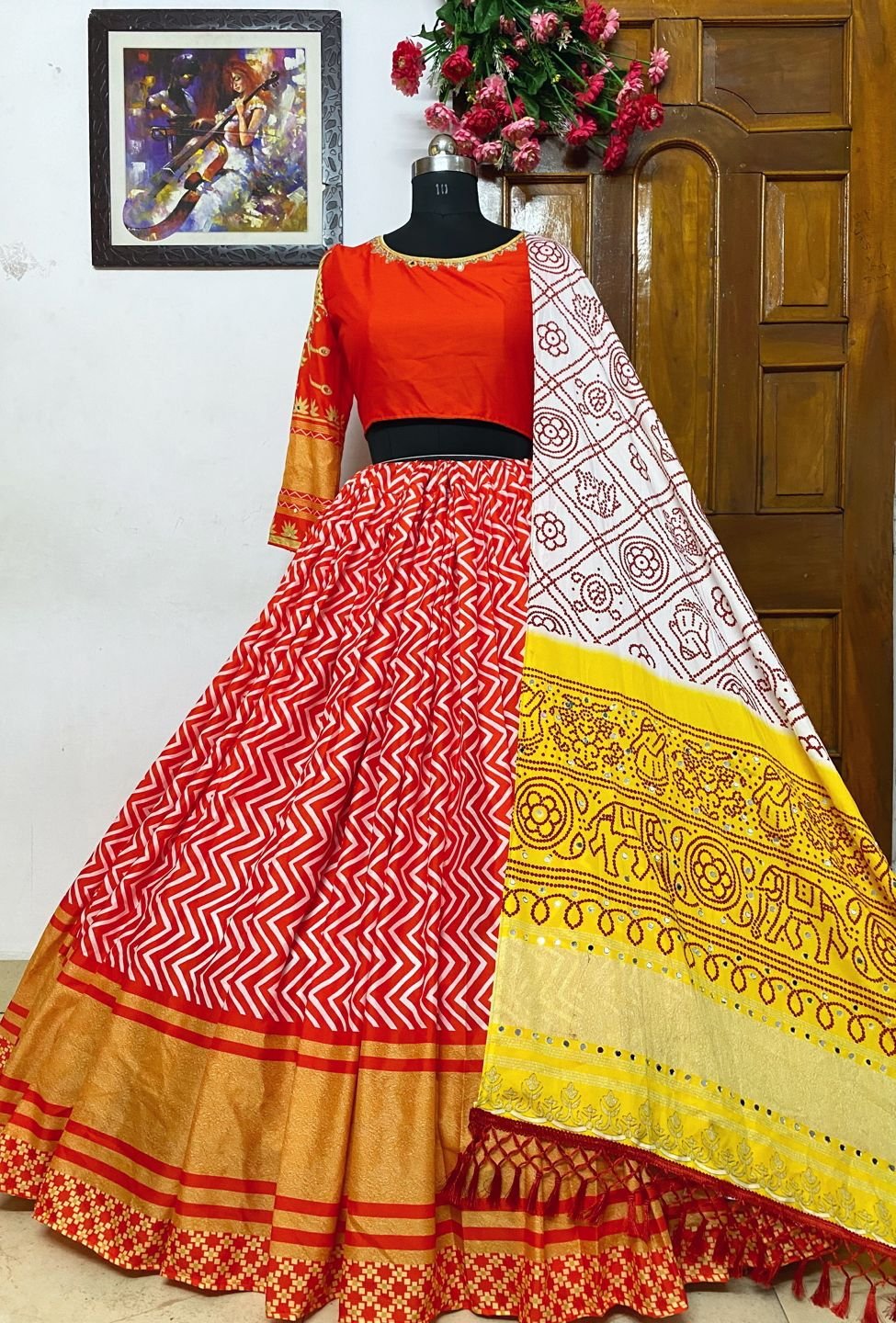 Silk Base Digital Printed Multi Color Lehenga Choli | Ethnic wear designer, Lehenga  choli online, Lehenga choli