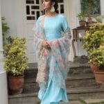 Organza Long Suit With Dupatta