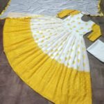 Party Wear Yellow Anarkali Gown