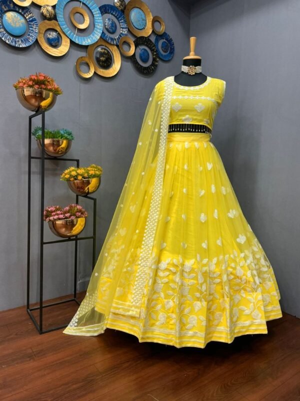 Haldi Lehanga Choli For Bride