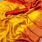 Yellow Silk Saree For Haldi Function