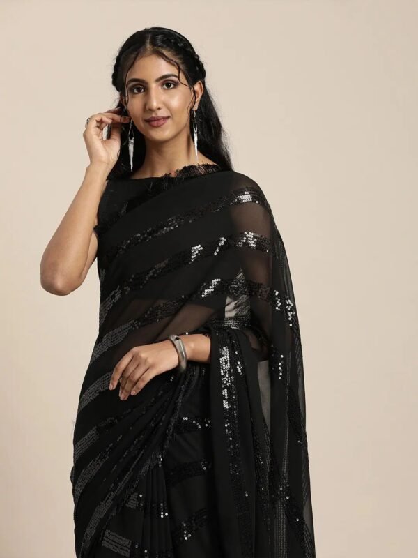 Black Designer Party Wear Saree