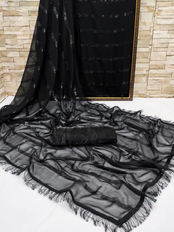 Black Designer Party Wear Saree