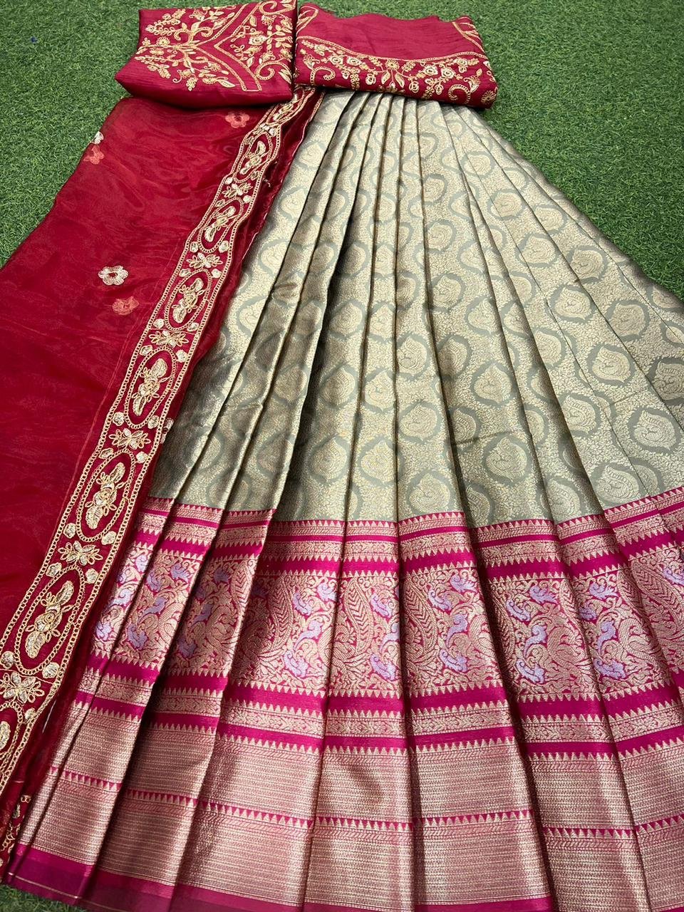 Women pic | Half saree lehenga, Half saree designs, Half saree function