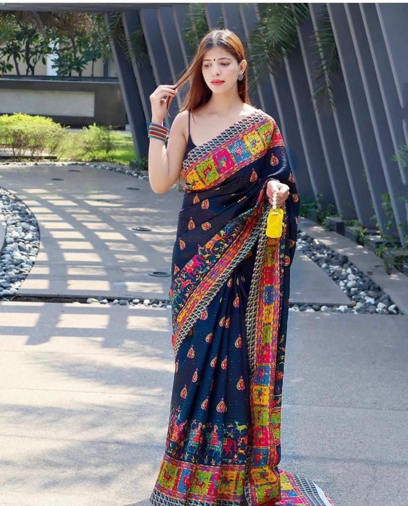 Amazon.com: Teej festival designer saree women saree trendy teej rakhi  diwali wear + silver bangles| Silk Half and Half Saree With Blouse Piece  green : Clothing, Shoes & Jewelry