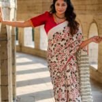 Party Wear Printed linen Saree