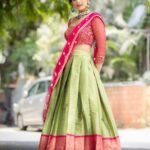 Lehenga Style Dress for Mehandi Function