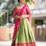 Lehenga Style Dress for Mehandi Function