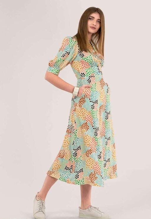 Party Wear Long printed Dress For Summer