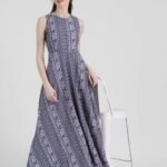 Party Wear Long printed Dress For Summer