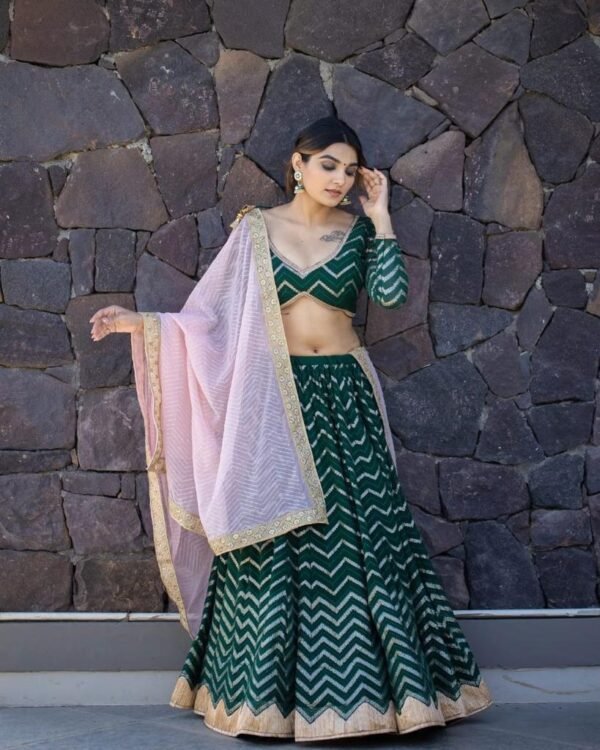 Designer Lehenga For Mehndi Function For Bride