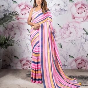 Multicolor Sequence Work Party Wear Saree
