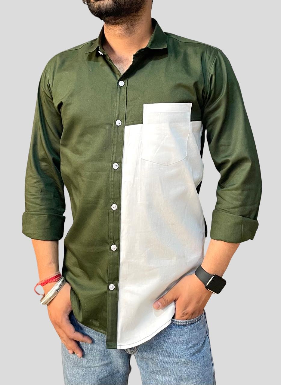 Men's Double Shaded Designer Shirt For Party - Evilato